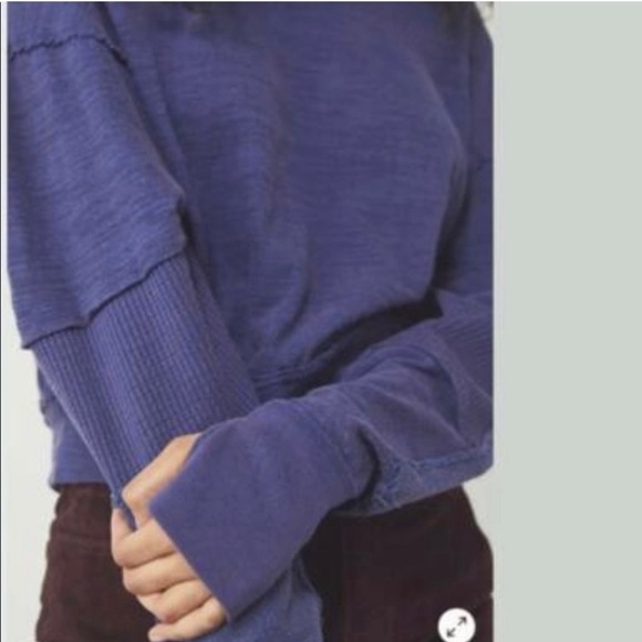 Free People We the Free 5 Star Pullover Sweatshirt Blue - Picture 4 of 9